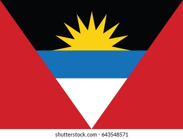 Flag of antigua and barbuda vector illustration