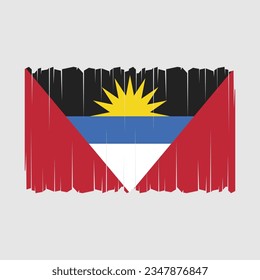 Flag of Antigua national country symbol vector illustration
