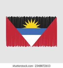 Flag of Antigua national country symbol vector illustration