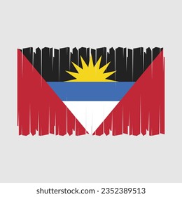 Flag of Antigua national country symbol vector illustration