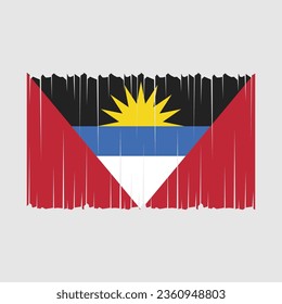 Flag of Antigua national country symbol Vector illustration