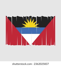 Flag of Antigua national country symbol Vector illustration