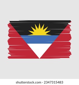 Flag of Antigua vector illustration