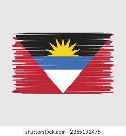 Flag of Antigua vector illustration