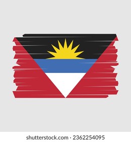 Flag of Antigua Vector Illustration