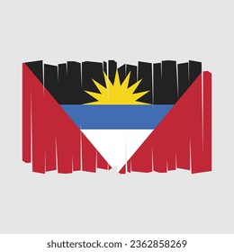 Flag of Antigua Vector Illustration