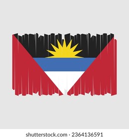 Flag of Antigua Vector Illustration