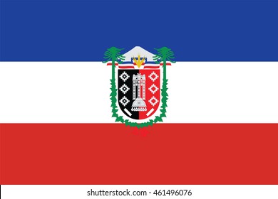 Flag of Araucania Region of chile. Vector illustration.