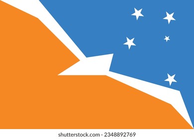 Die Flagge Argentiniens Antarktis. Flaggensymbol. Standardfarbe. Standardgröße. Eine rechteckige Flagge. Computergrafik. Digitale Illustration. Vektorgrafik.