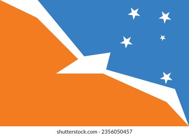 Die Flagge Argentiniens Antarktis. Flaggensymbol. Standardfarbe. Standardgröße. Eine rechteckige Flagge. Computergrafik. Digitale Illustration. Vektorgrafik.