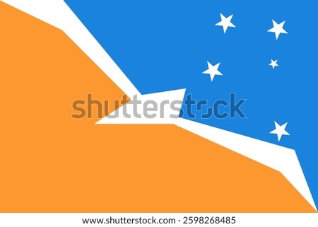Flag of Argentina Antarctica. Argentina Antarctica flag official colors and proportion digital vector illustration.