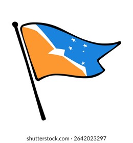 Flag of Argentina Antarctica, a vector illustration flag icon design in the hand-drawn style of Argentina Antarctica.
