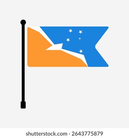 Bandeira da Argentina Antártica. Argentina Antártica bandeira vetor ilustração ícone design. Ícone do sinalizador de polo.