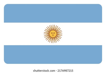 Bandera de Argentina. Símbolo nacional argentino con colores oficiales. Icono de plantilla. Resumen del fondo vectorial.