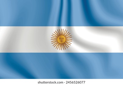 Flag of Argentina. Argentine national symbol in official colors. Template icon. Abstract vector background.