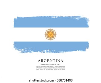 Flag of Argentina, brush stroke background