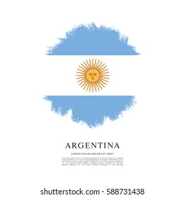 Flag of Argentina, brush stroke background