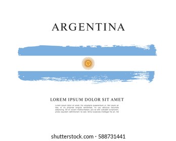 Flag of Argentina, brush stroke background