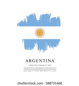 Flag of Argentina, brush stroke background