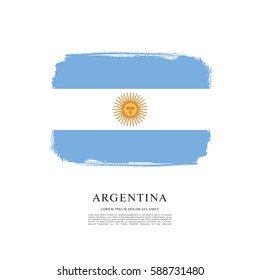 Flag of Argentina, brush stroke background