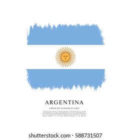 Flag of Argentina, brush stroke background