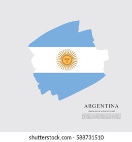 Flag of Argentina, brush stroke background