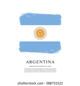 Flag of Argentina, brush stroke background