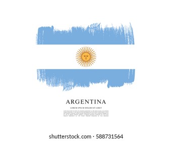 Flag of Argentina, brush stroke background