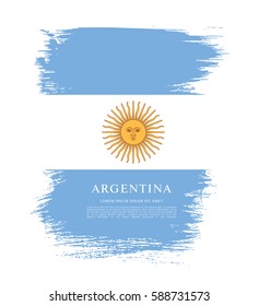 Flag of Argentina, brush stroke background