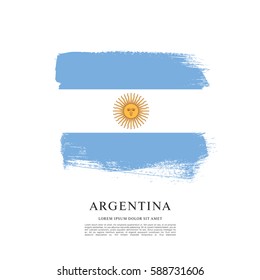Flag of Argentina, brush stroke background