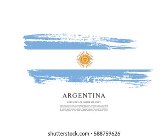 Flag of Argentina, brush stroke background