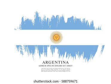 Flag of Argentina, brush stroke background