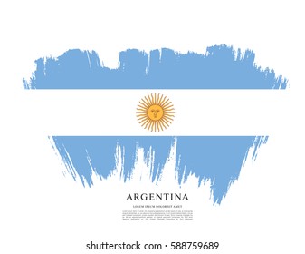 Flag of Argentina, brush stroke background