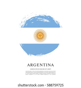 Flag of Argentina, brush stroke background
