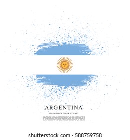 Flag of Argentina, brush stroke background