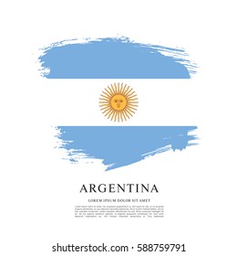 Flag of Argentina, brush stroke background