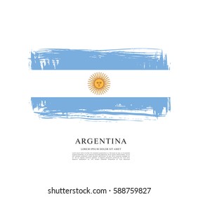 Flag of Argentina, brush stroke background