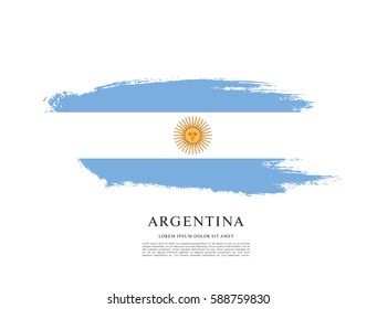 Flag of Argentina, brush stroke background