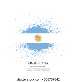Flag of Argentina, brush stroke background