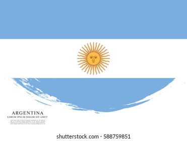 Flag of Argentina, brush stroke background