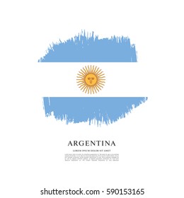 Flag of Argentina, brush stroke background