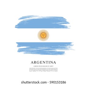 Flag of Argentina, brush stroke background