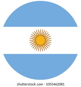 Flag of Argentina in circle