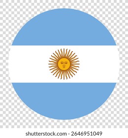 Bandeira da Argentina. Argentina círculo bandeira ícone logotipo ícone computador vetor ilustração design. Fundo do tabuleiro de xadrez.