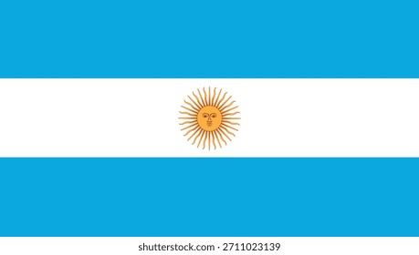 Bandeira da Argentina - Ilustração de vetor limpo