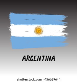 Flag Of Argentina  - Grunge