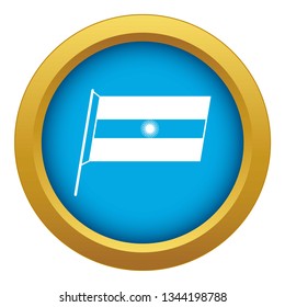 Flag of Argentina icon blue vector isolated on white background for any design
