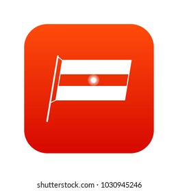 Flag of Argentina icon digital red for any design isolated on white vector illustration