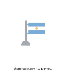 flag of argentina icon or logo illustration on white background. Perfect use for website, pattern, design, etc.