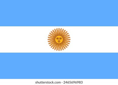 The flag of Argentina. Flag icon. Standard color.	